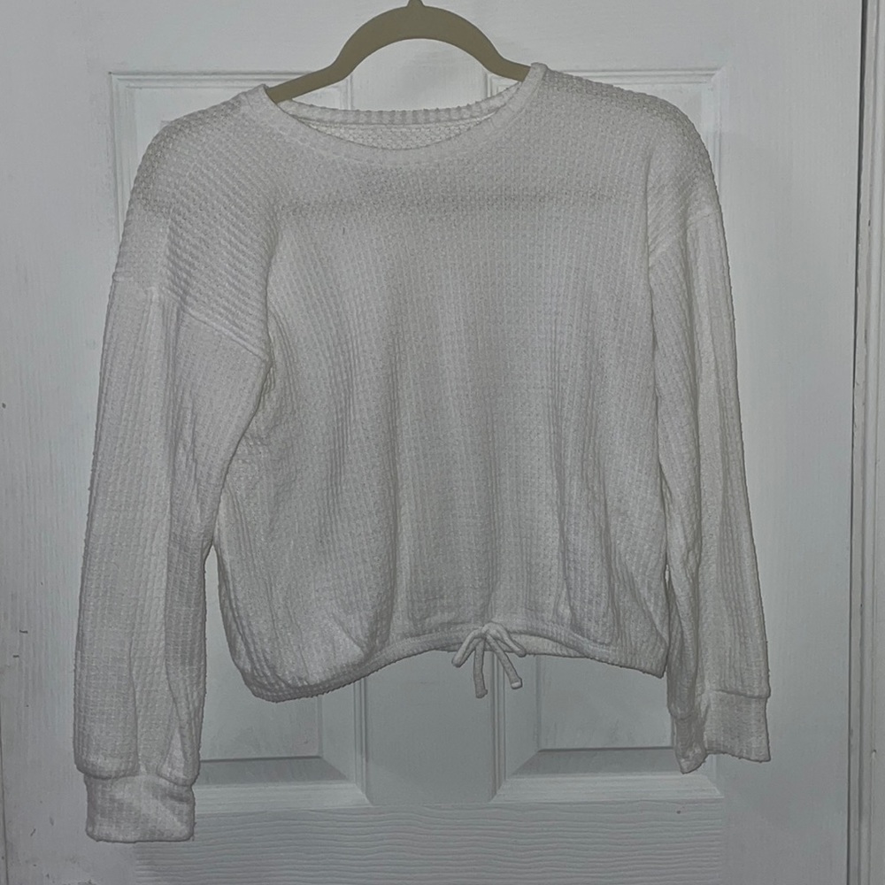 White long sleeve top